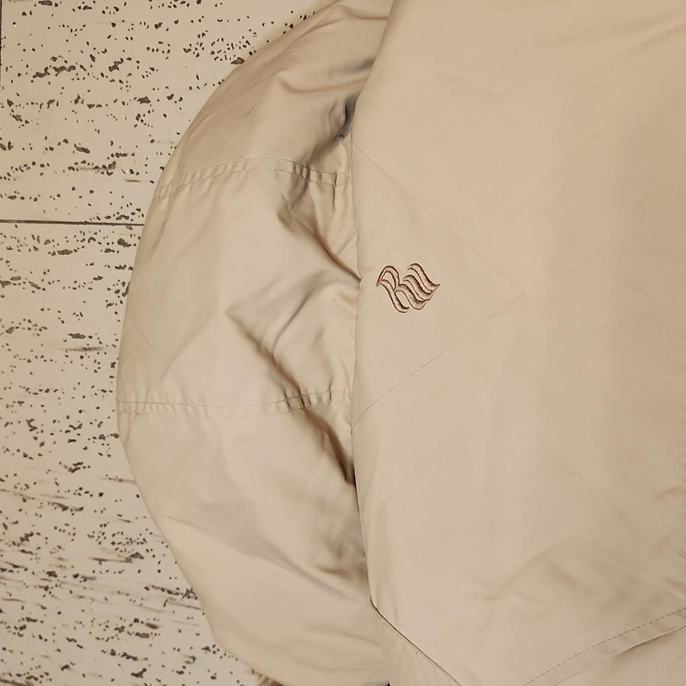 Rocawear Cream Full Zip Spellout Winter Racoon Fur Hooded Jacket Vintage - Picture 15 of 16